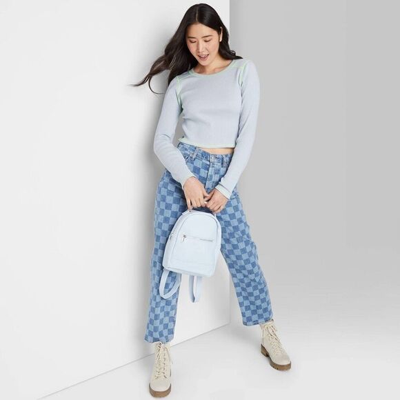 wild fable Tops - NWT Wild Fable Long Sleeve Slim Fit Ribbed Baby T-Shirt - Sz L